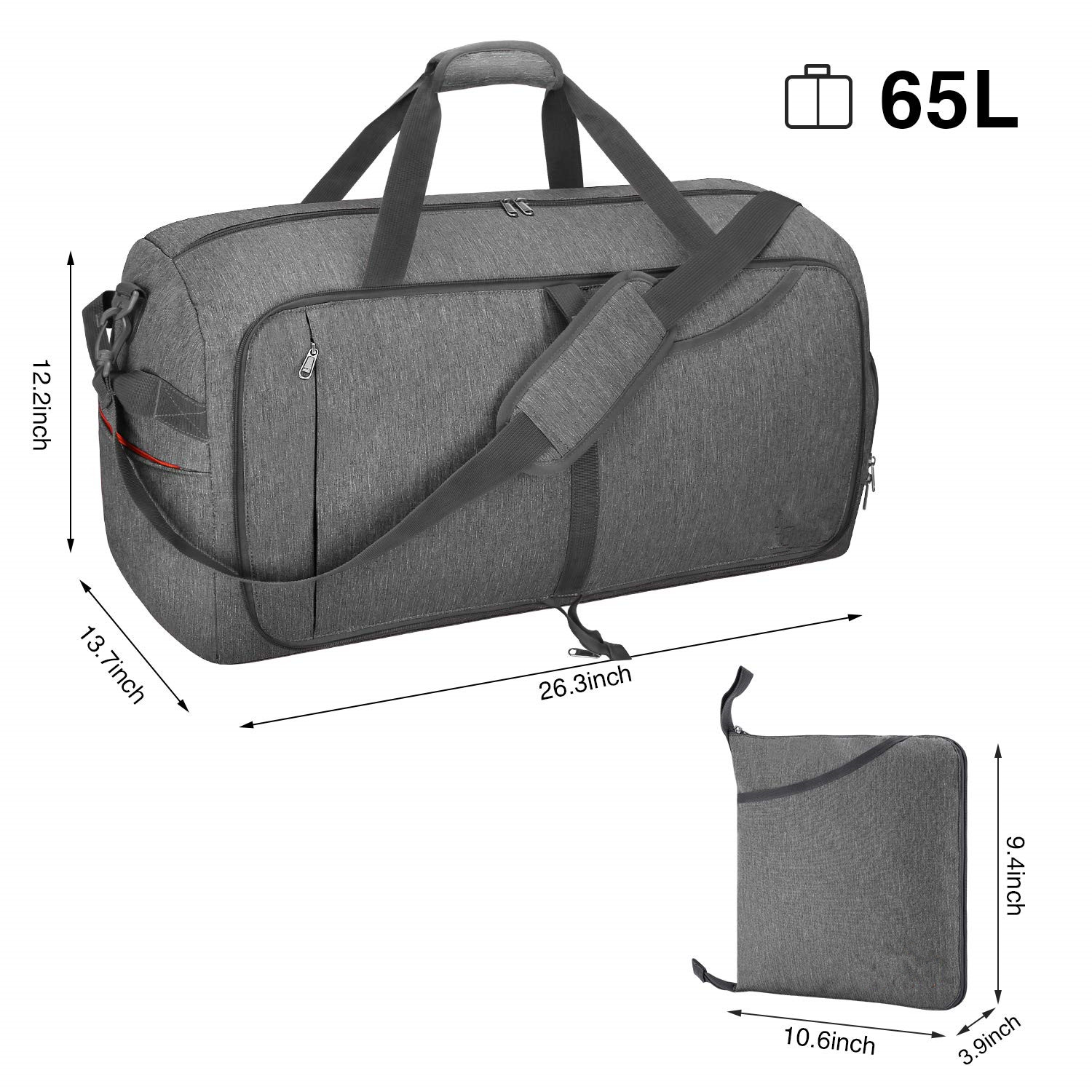 65L foldabe Travel Duffel Bag