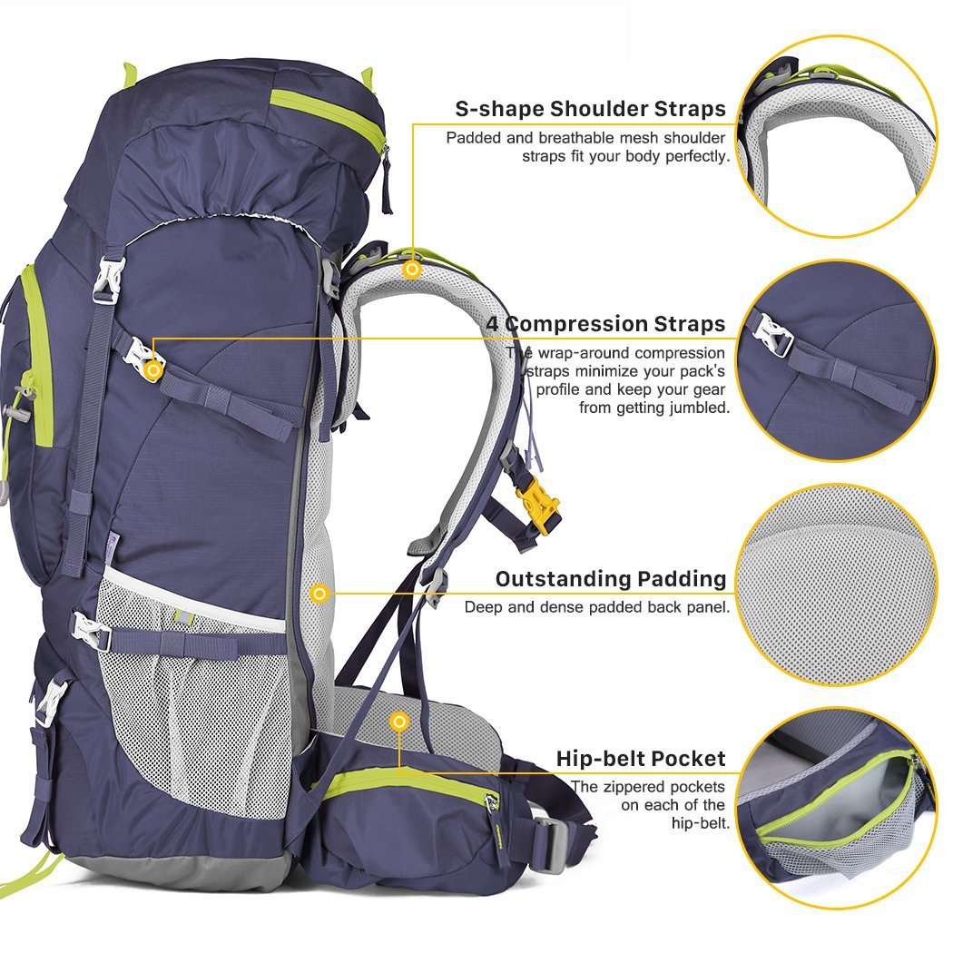 60l camping backpack