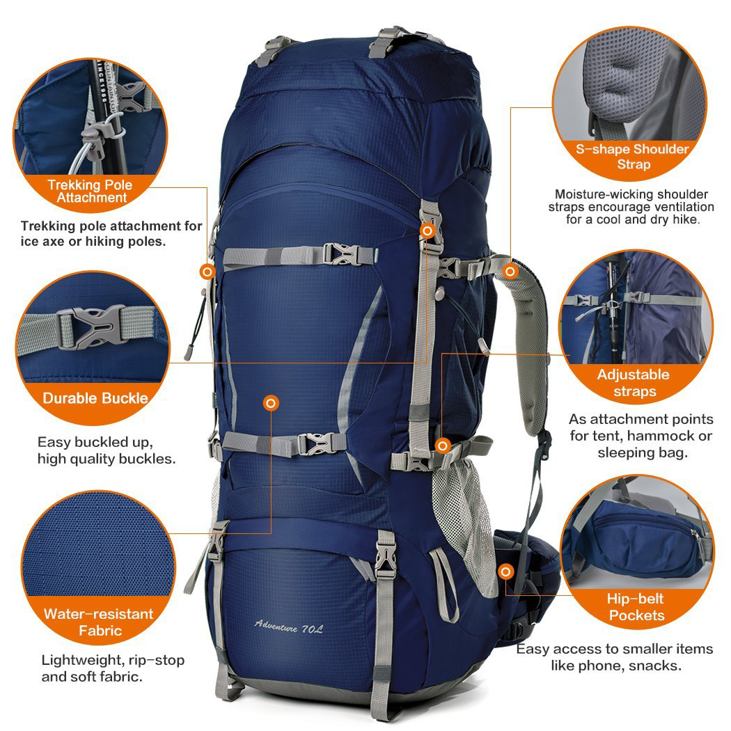 70l Hiking Backpack